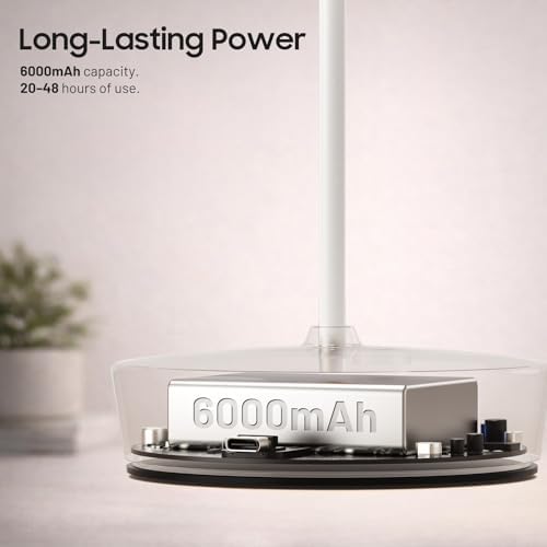 2 Pack Rechargeable Cordless Table Lamp, 6000mAh Battery Table Light - Image 7