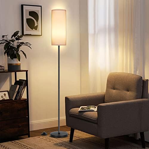 PARTPHONER Modern Standing Lamp with Lampshade, Minimalist Tall Lamp with Foot Switch for Living, Bedroom, Kids Room, Office - Image 5
