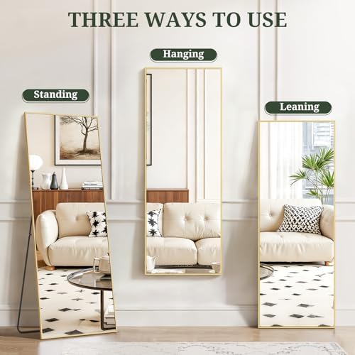 Mirror Full Length 58"x19", Rectangle Full Body Floor Mirrors with Stand - Image 6