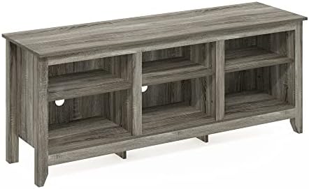 Furinno Jensen TV Stand for TV up to 65 Inch, 2-Tier Grey Entertainment Center, TV Console with Cable Management, for Living Room, Bedroom, Grey Oak - Image 5