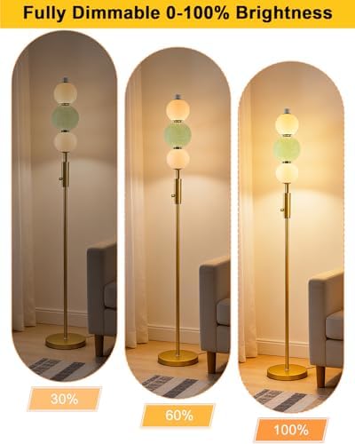Lightdot Globe Floor Lamp with 3 Color Temperatures LED Bulbs Included,63in - Image 6