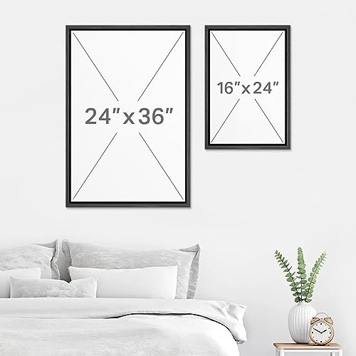 SIGNWIN Framed Canvas Print Wall Art Abstract Wave Pattern Modern Art Minimalist Neutral Decor for Living Room, Bedroom, Office - 24"" x36 x2 Black - Image 6