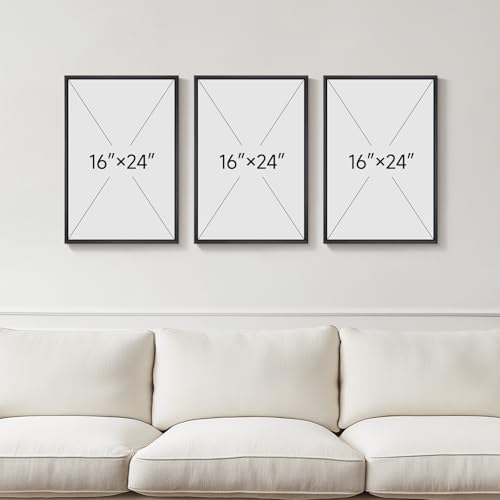 Framed Modern Minimalist Neutral Abstract Wall Art, 3 Piece Set, 16x24 In - Image 4