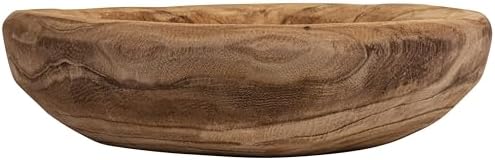 Creative Co-Op Decorative Paulownia Wood Bowl Round Handmade Accent, Natural Finish - Image 5