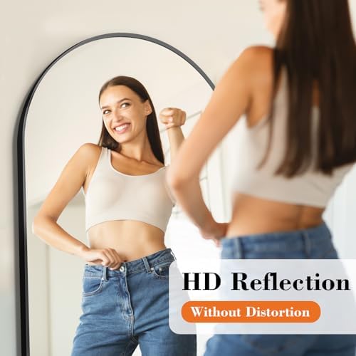 DUMOS 63"x20" Arched Full Length Floor Mirror, Full Body Mirror with Stand - Image 3