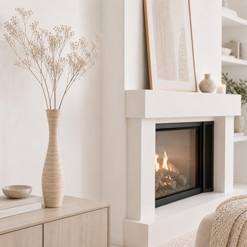 Leewadee Large Floor Vase 20 inches Polyresin for Pampas Grass, Dried Flowers - Image 5