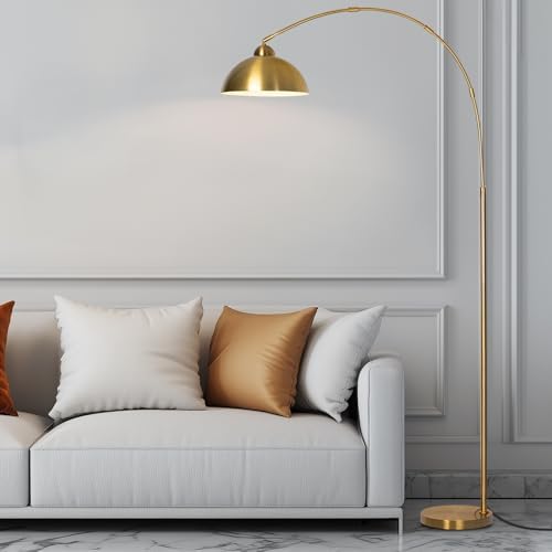 EOEYYOYB Floor Lamp with 3 Light Modes Adjustable– Modern Arc Standing Tall Lamp Dimmable Brightness, Perfect for Living Room, Bedroom, and Office, Gold - Image 7