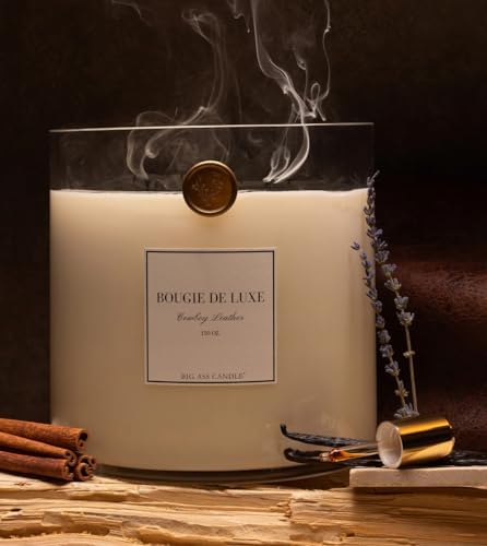 | Huge 10lb Luxury Candle, 150oz, 500 Hours | Cowboy Leather | Leather, Aged Oak, Cinnamon | Natural Coconut-Soy Wax | by Big Ass Luxuries | As Seen On Shark Tank - Image 2