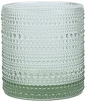 Fortessa Jupiter Beaded Hobnail Glass, 14 Ounce Triple Old Fashioned (Set of 6), Sage by Unknown
