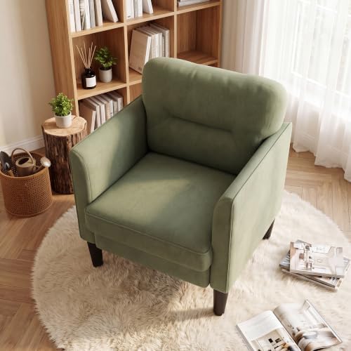 Kromax Accent Chair for Living Room, Comfy Upholstered Armchair, Green - Image 7