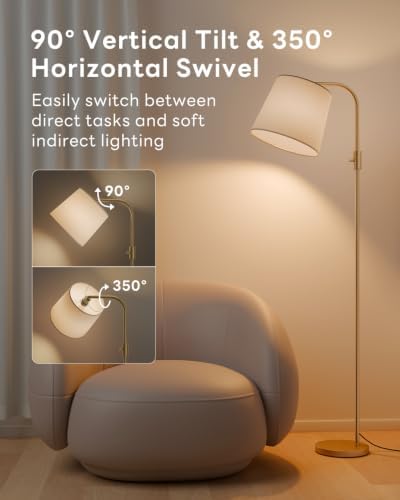 LED Arc Floor Lamp, RGB Color Changing, 65", 350° Swivel Shade - Image 5