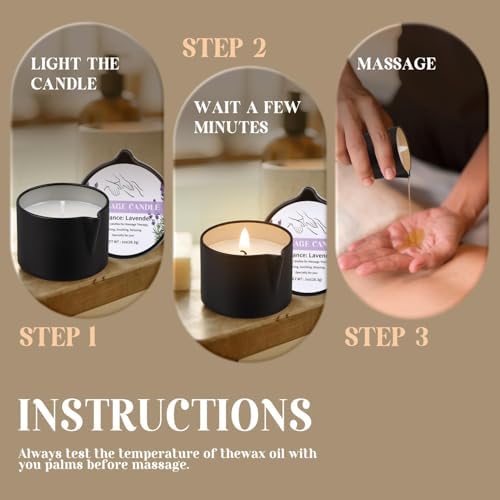12-Pack Massage Candle Set - Low Temperature Soy Wax Melts into Silky Smooth Massage Oil, 1oz Aromatherapy Candles for Couples, Home Spa, Relaxation & Romantic Gifts (12 Scents) - Image 7