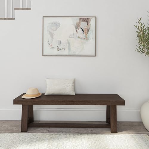 Plank+Beam Classic Dining Bench, 60 Inch, Walnut Wirebrush - Image 5