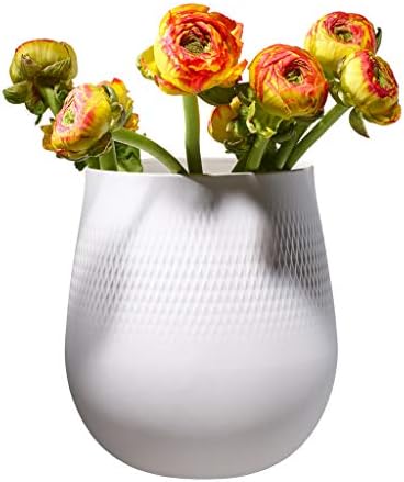 Villeroy & Boch Manufacture Collier Blanc Large Vase Carré, 8 in, Premium Porcelain, White - Image 3