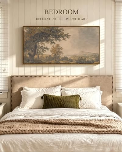 InSimSea Extra Large Framed Vintage Wall Art,Tree Mountain Prints,24x48inch - Image 3