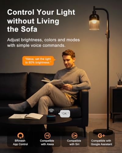 Smart RGB Arc Floor Lamp, App Control, Compatible with Alexa - Image 3