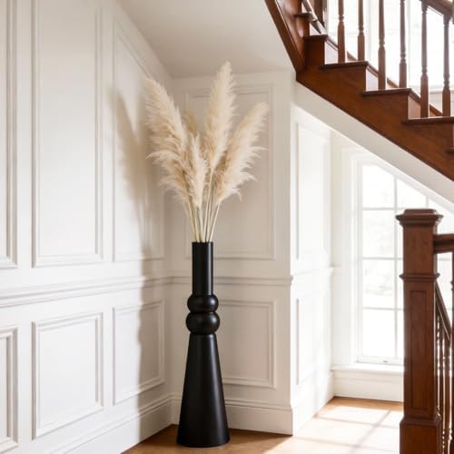 23.6Inch Black Floor Vase – Modern Minimalist Decorative Resina Vase for Living Room, Bedroom, Office, Faux Flowers, Table, Mantel, Entryway - Image 3