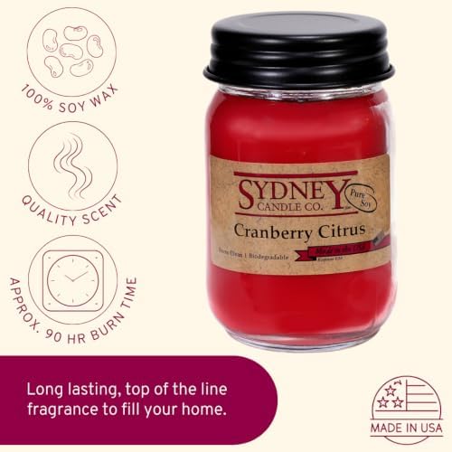 Soy Wax Fall Candles – Tart Cranberry Citrus, Pack of 2 - Image 3