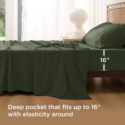 Bedsure PureWoven 100% Rayon Derived from Bamboo, Twin XL Sheets, 3 Pieces - Image 3