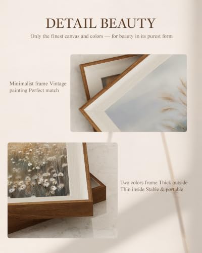 VIYYIEA Framed Autumn Daisy Field Wall Art Set for Living Room, 10x12 Inch - Image 6