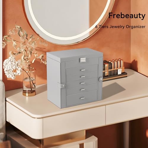 Frebeauty 6-Layer Jewelry Box for Women,Large Jewelry Organizer with Drawer - Image 2