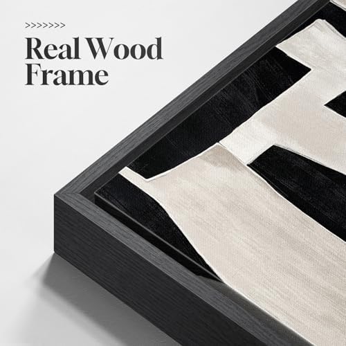 Extra Large Framed Black White Abstract Wall Art for Living Room, 40x60 In - Image 5