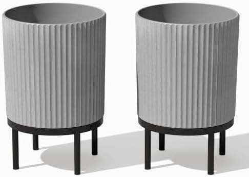 Veradek Demi Series Raised Planter - Round Planter with Stand by VeradekOutdoor