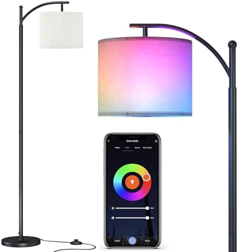 SUNMORY Arc Floor Lamp, Smart APP Remote Control Standing RGB Lamp by SUNMORY
