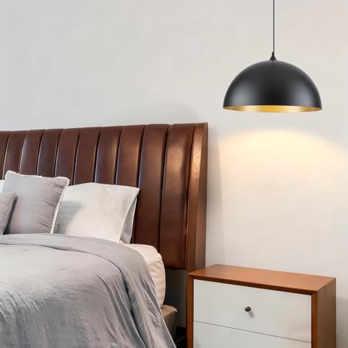 Black Large Pendant Light 2 Packs,19.7inches, Kitchen Pendant Lighting, Oversized Modern Pendant Lights, Farmhouse Pendant Lighting, Pendant Light for Bedroom, Kitchen Island - Image 4