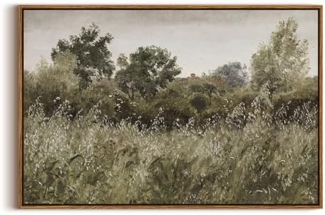 InSimSea Framed Canvas Wall Art Vintage Decor, Large Art Countryside Field Modern Farmhouse Wall Decor for Living Room, Bedroom, French Country Decorations Prints, 20"x30" by InSimSeaArt