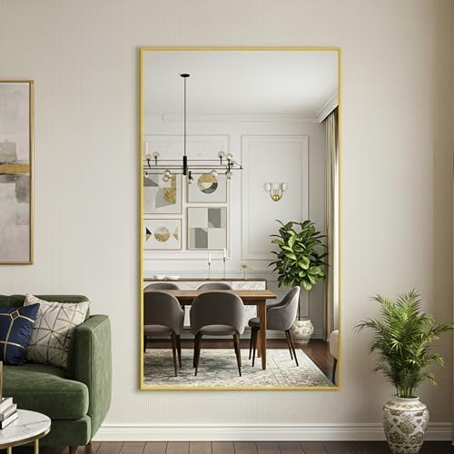 FICTOR Bathroom Vanity Mirror for Over Sink, 30" x 48", Gold - Image 6