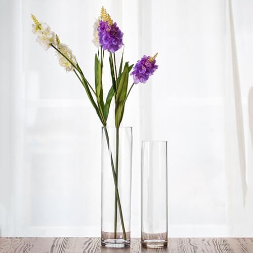 WGVI Quality Thick Weighted Clear Cylinder Glass Vases, 3" W x 10" H, Flower Bud Vase Skinny Narrow Floral Bouquet Container Centerpieces Tabletop Pen Brush Holder, Bulk Wholesale, 6 Pieces - Image 5