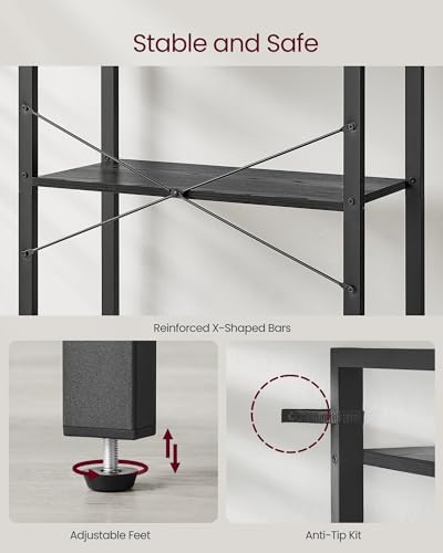 VASAGLE 5-Tier Bookshelf, Bookcase with Shelves, Storage Shelf, Living Room - Image 5