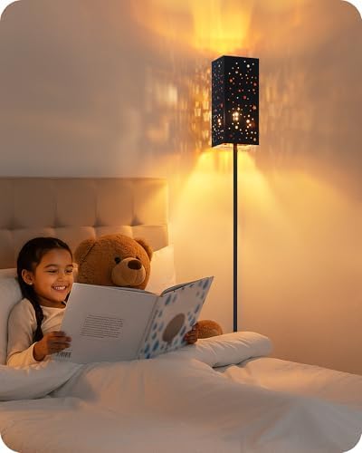 64.6" Floor Lamp, with Foot Switch, Standing Lamp with Sky Stars Design, Modern Freestanding Lamp (Bulb Not Included), for Living Room, Bedroom, Office, ETL Listed,Black Starry Sky AB07LD05 - Image 6