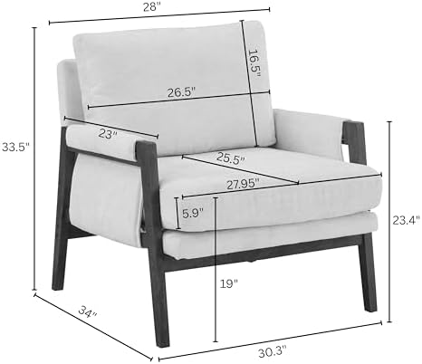Roundhill Furniture Kelly Mid-Century Modern Accent Armchair, Yellow - Image 2
