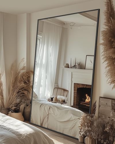 Antok Full Length Mirror, 82"x44" Floor Mirror for Bedroom, Dorm, Black - Image 2