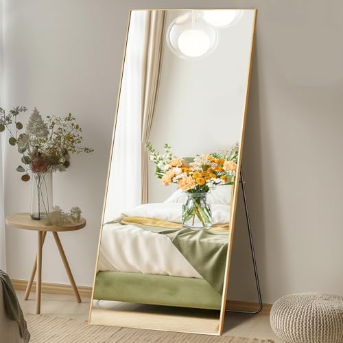 DUMOS 26"x68" Full Length Mirror with Stand, Full Body Floor Mirror - Image 2