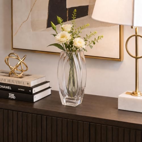 Glass - Vase - Clear - 10.25" Height - Heavy Durable - Made in Europe - by Barski - Image 4