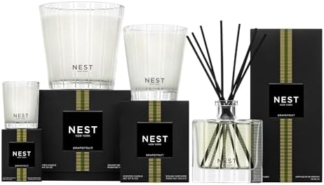 NEST New York Reed Diffuser, Grapefruit - 5.9 fl oz - Fragrance for Up to 90 Days - Reusable, Refillable Glass Holder - Includes 8 All-Natural Reed Sticks - Flame Free - Image 7