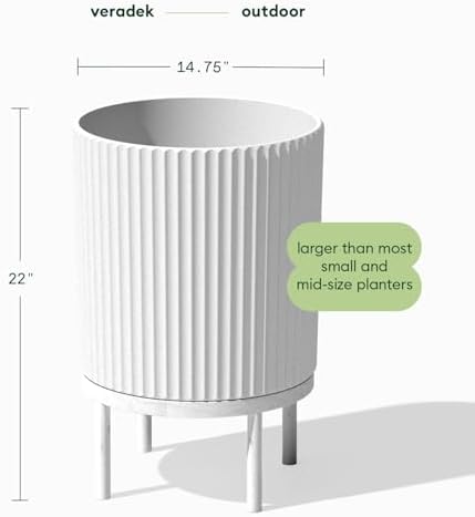 Veradek Demi Series Raised Planter - Round Planter with Stand - Image 2