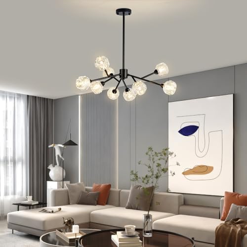 Weesalife Sputnik Chandeliers for Dining Room，9 Lights D30'' Inch - Image 4