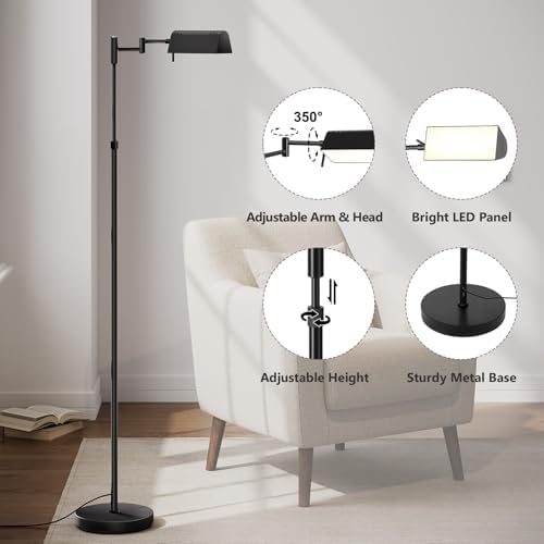 SUNMORY Dimmable LED Pharmacy Floor Lamps, 16W/1500LM Bright Reading Lamp - Image 3