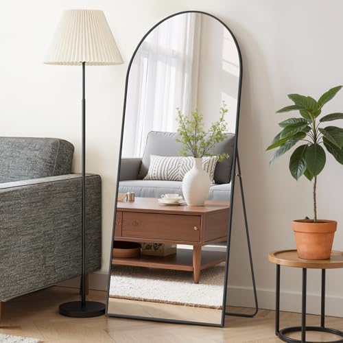 Mirror Full Length 56"x21", Arched Full Body Floor Mirrors with Stand by SageNest