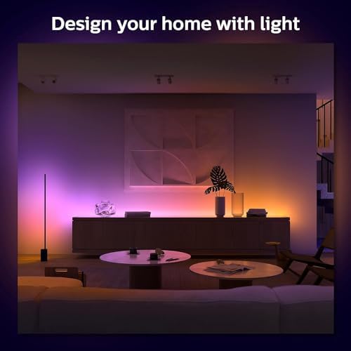 Philips Hue Indoor 6-Foot Smart LED Light Strip Base Kit with Plug - Flowing Multicolor Effect - 1 Pack - Control with Hue App - Compatible with Alexa, Google Assistant and Apple HomeKit - Image 6