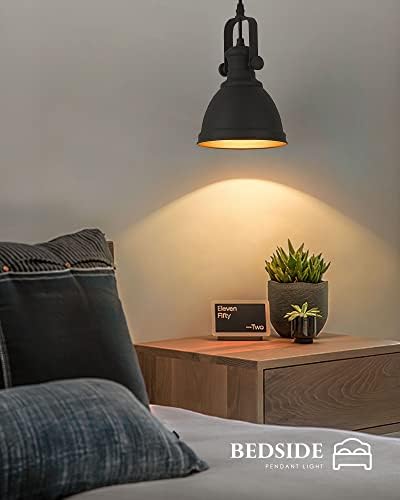 Black Industrial Pendant Lights Kitchen Island, 6.5" Metal Shade - Image 6