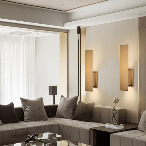 Edwarmlux Indoor Wall Sconces, Modern Wall Lights, Up and Down Wall Mount Light, Dimmable Hardwired Wall Light for Bedroom, Living Room, Hallway, GU10 Bulbs Excluded, 2 Pack (Brushed Gold) - Image 3