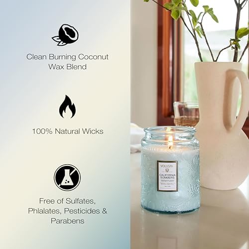 Voluspa California Summers Large Scented Candle Jar, 18 Oz, 100 Hr Burn - Image 4