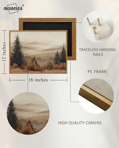InSimSea Vintage Fall Canvas Wall Decor, Landscape Pictures Framed Art - Image 5