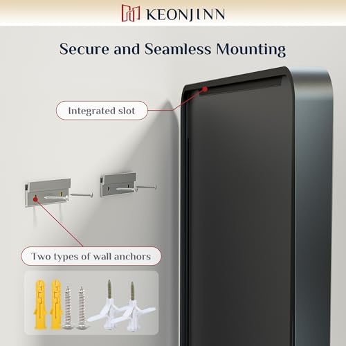 Keonjinn 40 x 30 Inch Black Bathroom Mirrors for Over Sink, Tempered Glass - Image 6