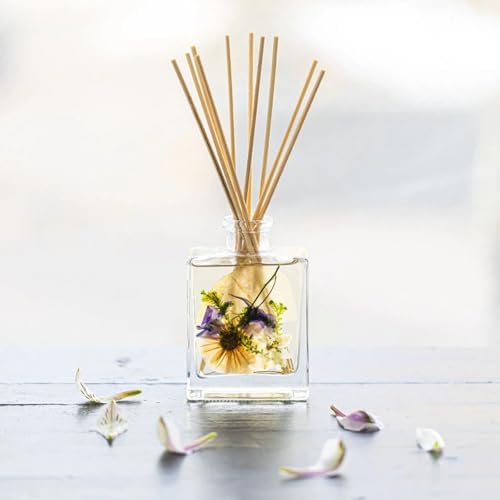 Rosy Rings Botanical Reed Diffuser 4oz - Lasts 4-6 Months Aromatherapy Notes of Cashmere Vanilla Jasmine Lily Sandalwood Apple Long Lasting Floral Luxurious Home Fragrance Decor Gifts (Vanilla Rain) - Image 6